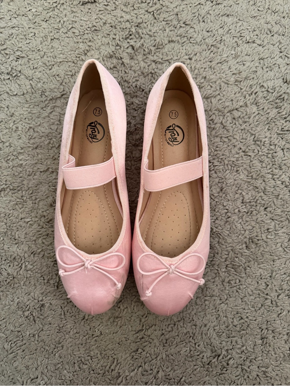 Amazon Pink Mary Jane Ballet Flats